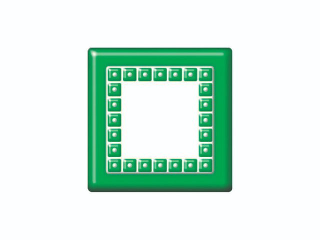 DFTL002 6cm Green and White Square