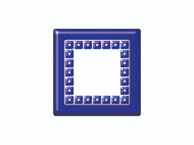 DFTL003 6cm Blue and White Square