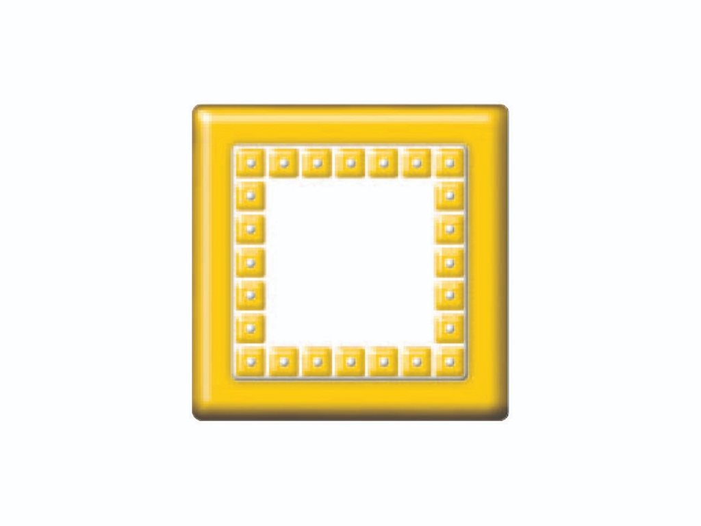DFTL004 6cm Yellow and White Square