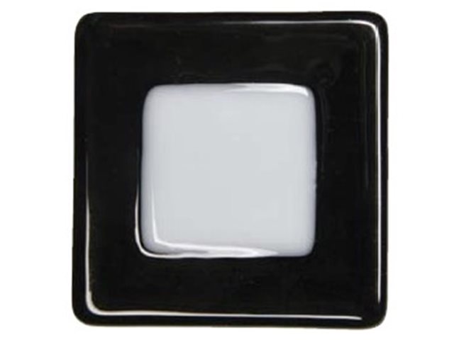 DFTM019 6cm White on Black Square