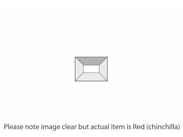 DB220 Red Chinchilla Rectangle Bevel 38x51mm