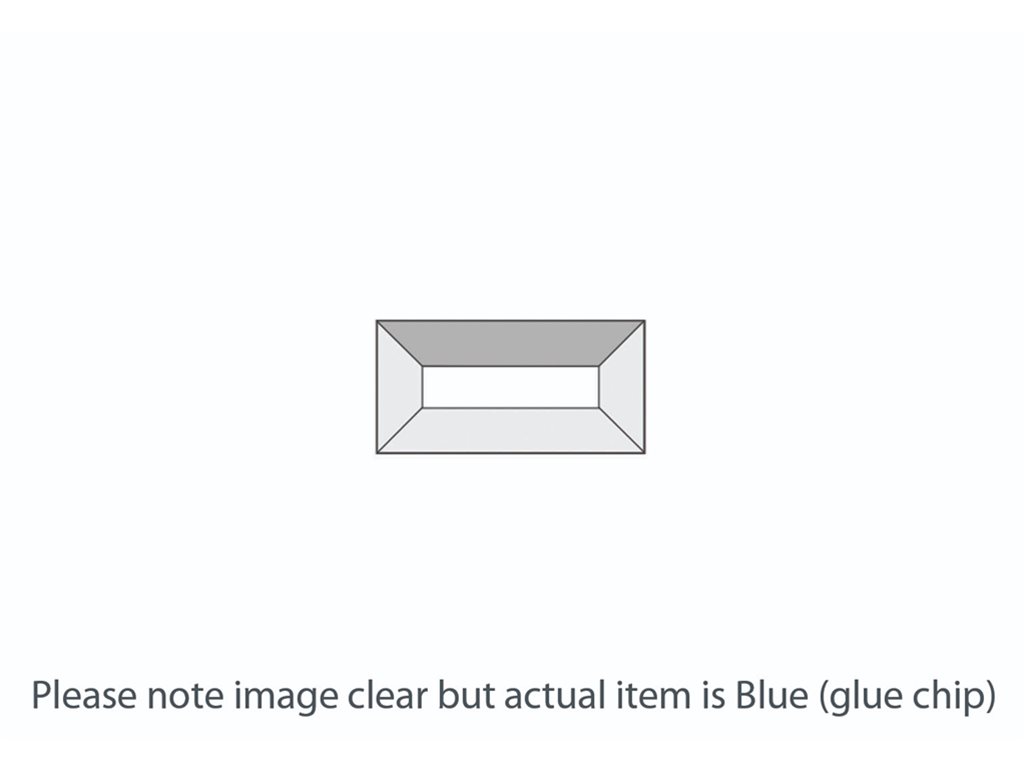 DB221 Blue GC Rectangle Bevel 38x76mm