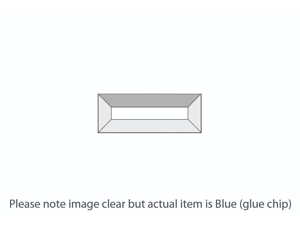 DB222 Blue GC Rectangle Bevel 38x101mm