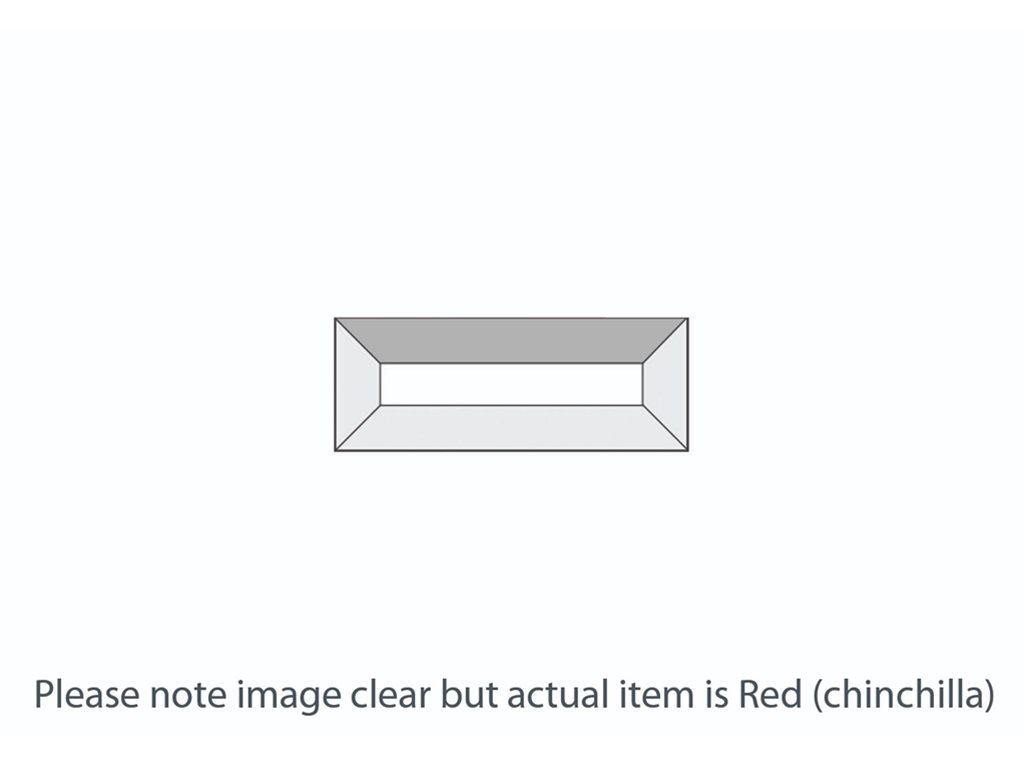 DB222 Red Chinchilla Rectangle Bevel 38x101mm