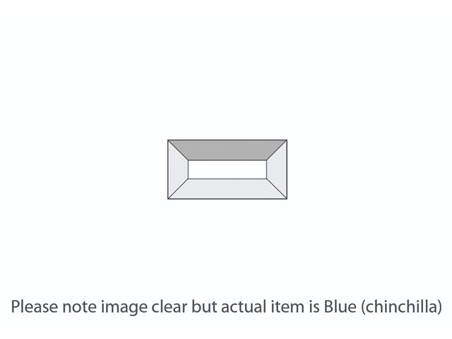 DB221 Blue Chinchilla Rectangle Bevel 38x76mm