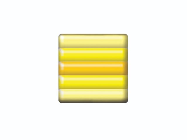 DFTF004 6cm Yellow Square Horizontal Stripes