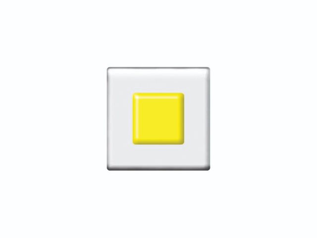 DFTE005 4cm Mid Yellow on Clear Square