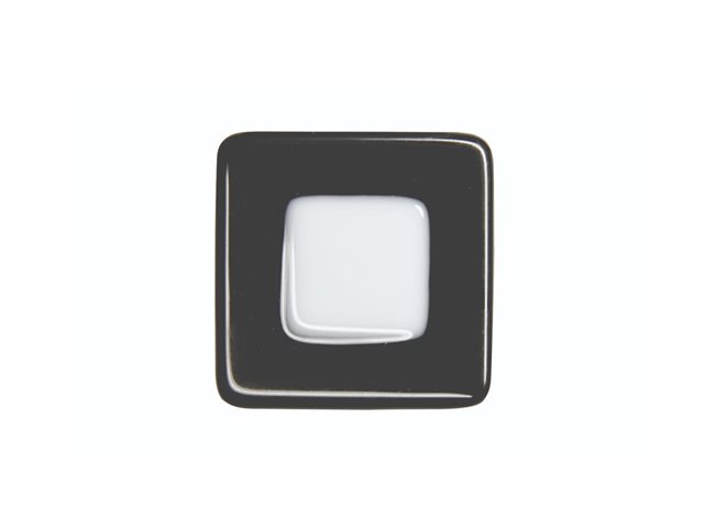 DFTE019 4cm White on Black Square