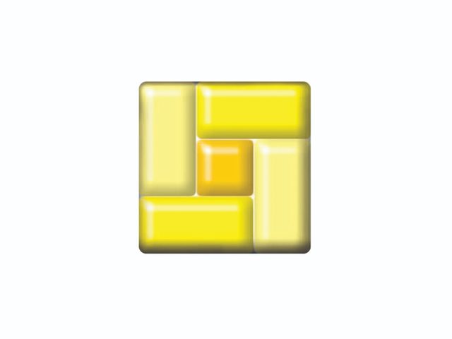 DFTH004 6cm Yellow Square Rectangles