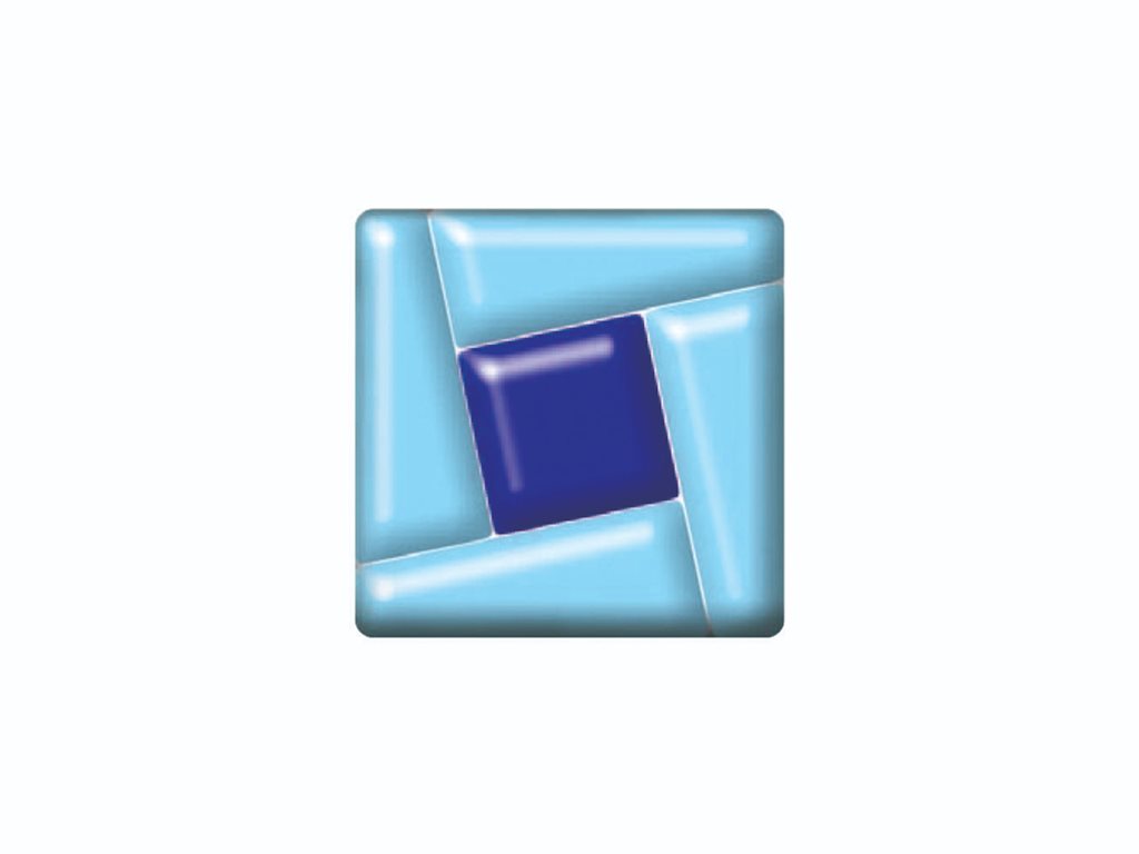 DFTI003 6cm Blue Square Tilted