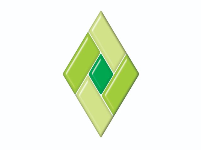 DFTP002 Green Diamond Parallelograms 76x127mm