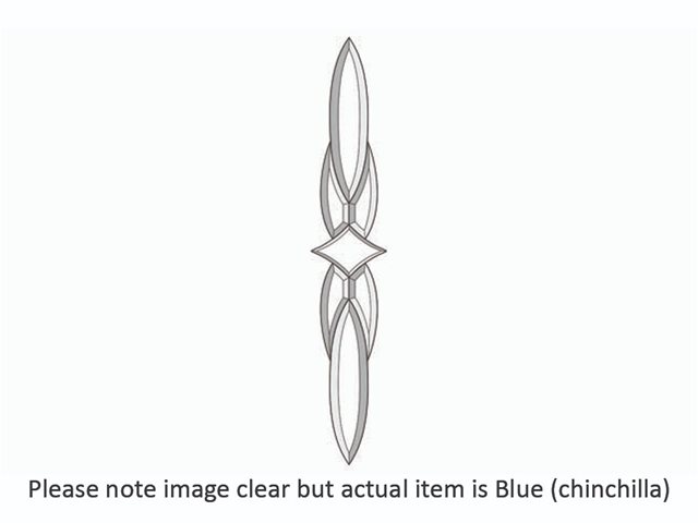 DB166 Blue Chinchilla Door Bevel Set 112x645mm