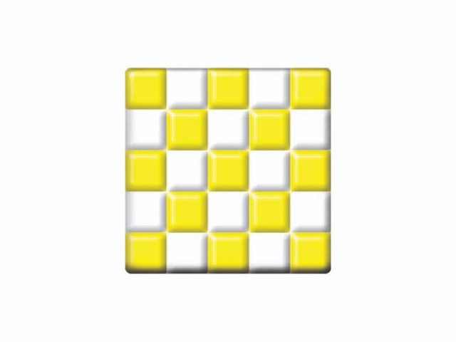 DFTJ004 6cm Yellow & White Square