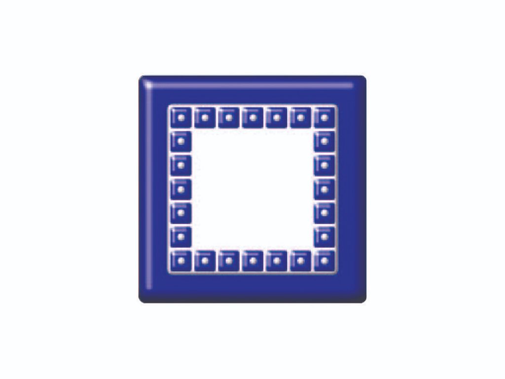 DFTL003 6cm Blue and White Square