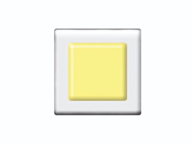DFTN006 6cm Light Yellow on Clear Square