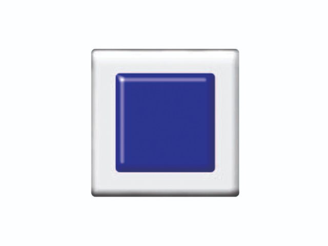 DFTN007 6cm Dark Blue on Clear Square