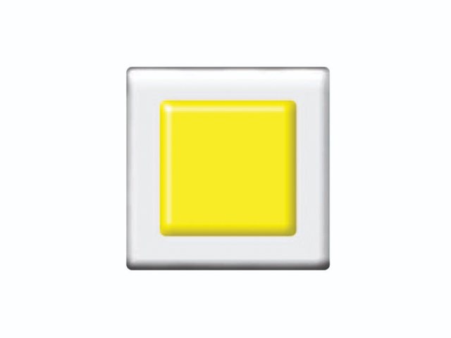 DFTN005 6cm Mid Yellow on Clear Square