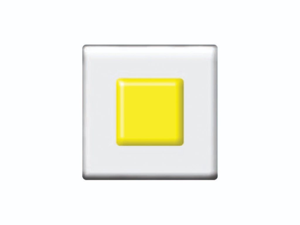 DFTM005 6cm Mid Yellow on Clear Square