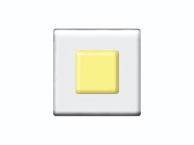 DFTM006 6cm Lt Yellow on Clear Square