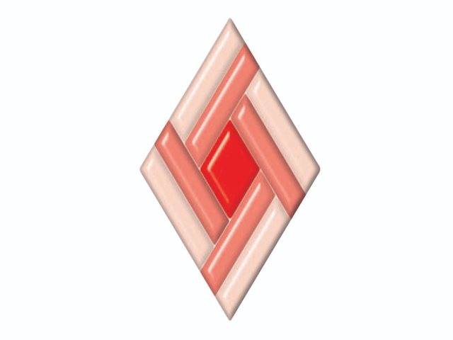 DFTS001 Red Diamond Parallelograms 76x127mm