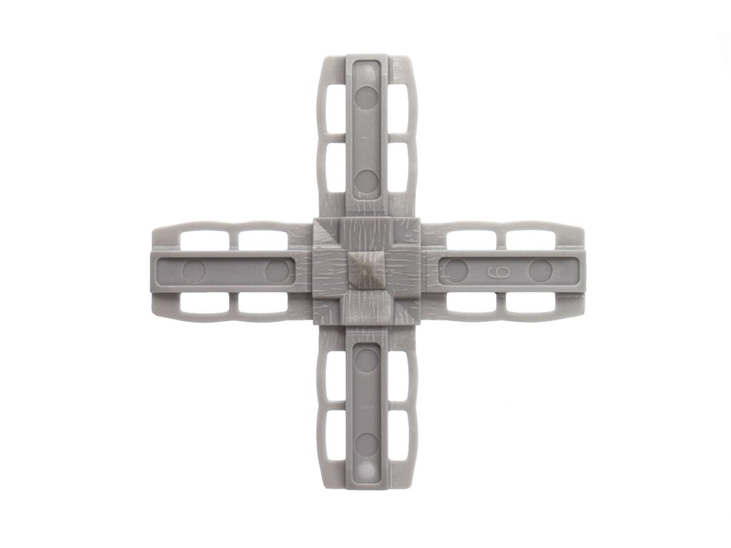18x8mm Light Grey Combi Cross Keys