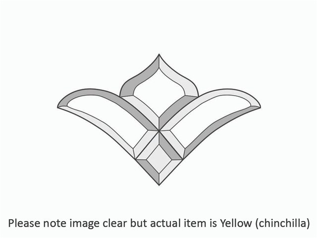 DB35 Yellow Chinchilla Fanlight Bevel Set 216x140mm