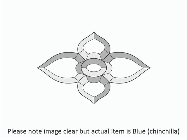 DB42 Blue Chinchilla Fanlight Bevel Set 260x160mm