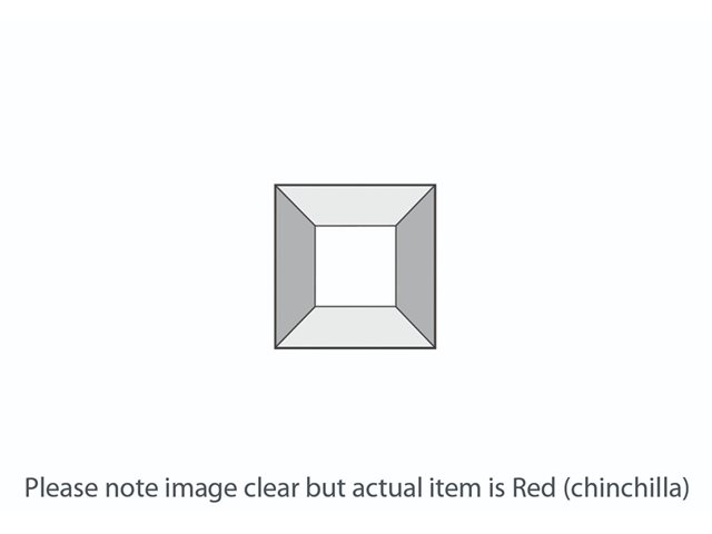 DB018 Red Chinchilla Square Bevel 51x51mm
