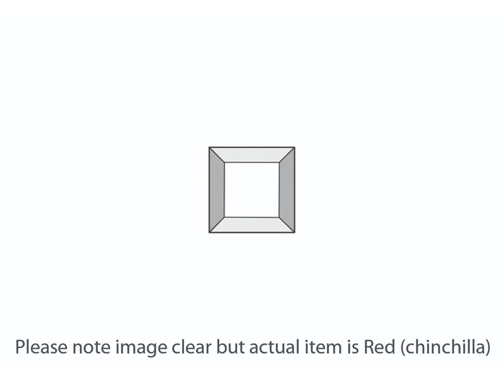 DB219 Red Chinchilla Square Bevel 38x38mm
