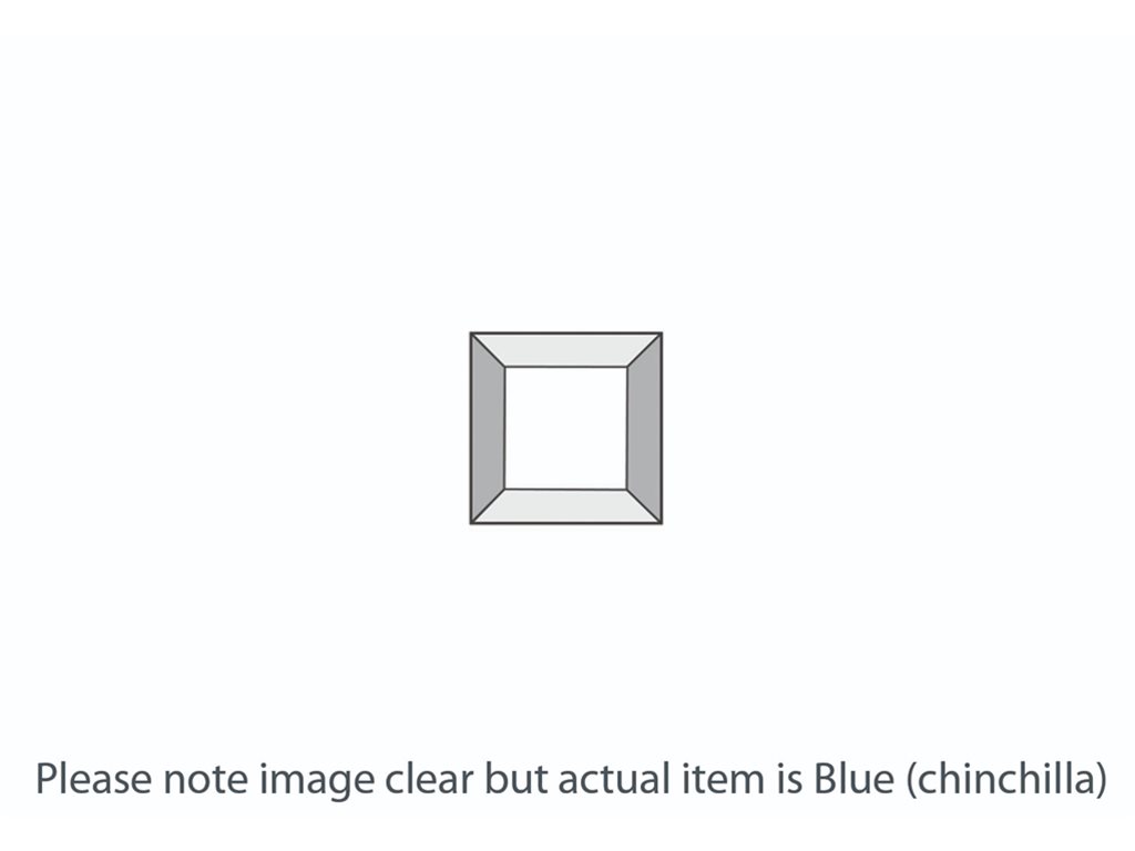 DB219 Blue Chinchilla Square Bevel 38x38mm