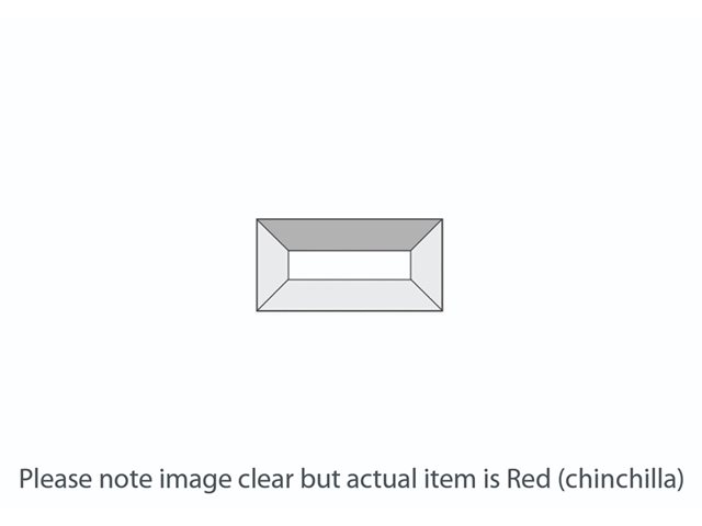 DB221 Red Chinchilla Rectangle Bevel 38x76mm