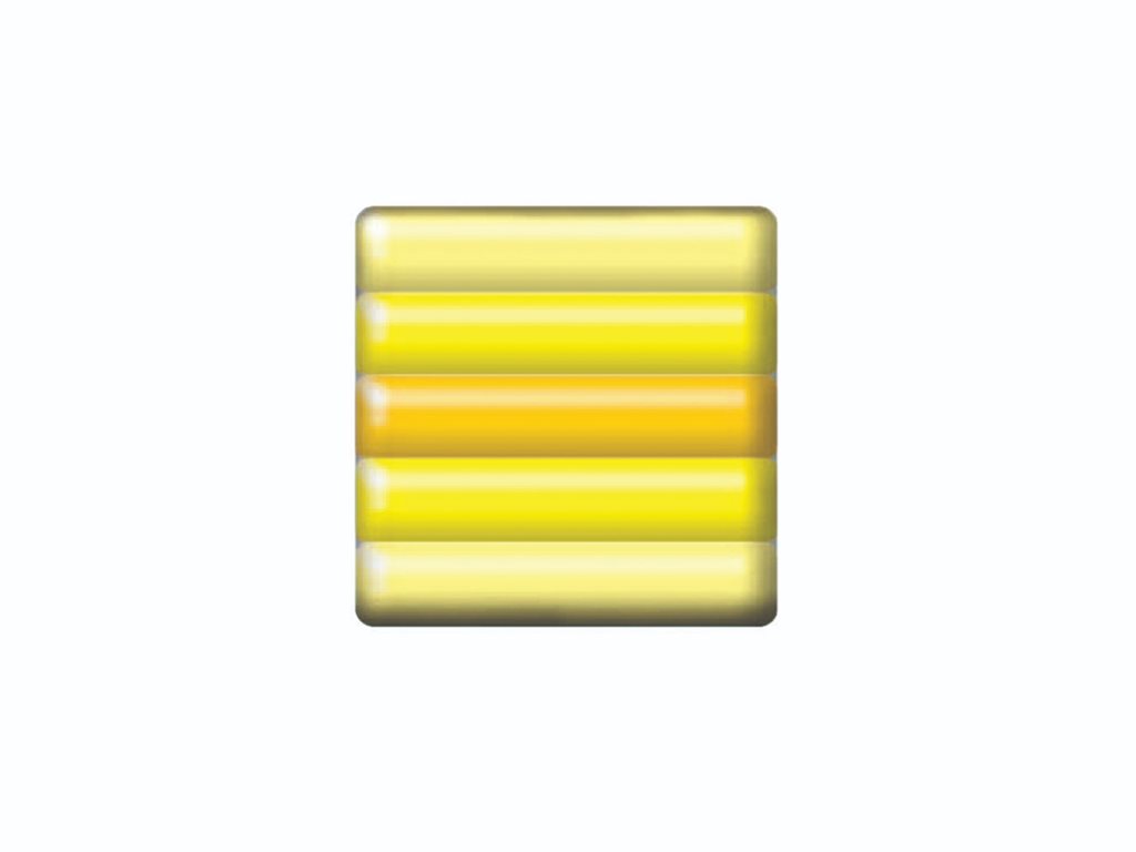 DFTF004 6cm Yellow Square Horizontal Stripes