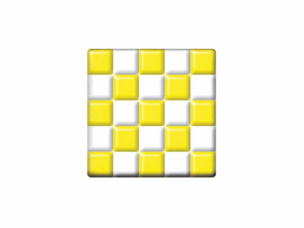 DFTD004 4cm Yellow & White Square