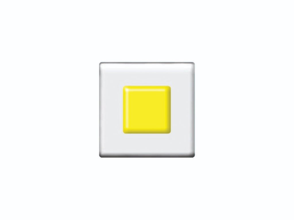 DFTE005 4cm Mid Yellow on Clear Square