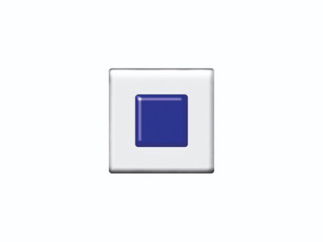 DFTE007 4cm Dark Blue on Clear Square