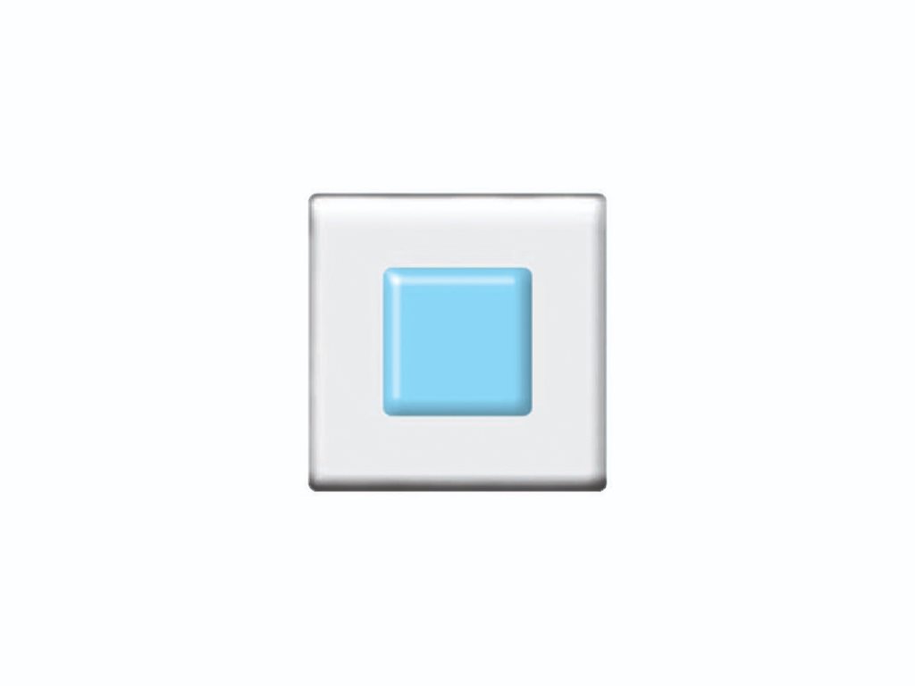 DFTE009 4cm Light Blue on Clear Square