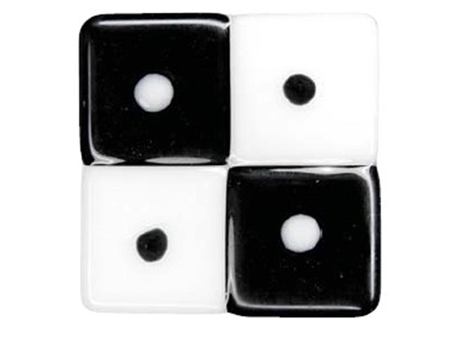 DFTLN025 6cm White and Black Square
