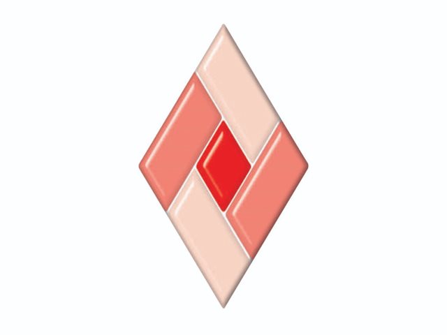 DFTP001 Red Diamond Parallelograms 76x127mm