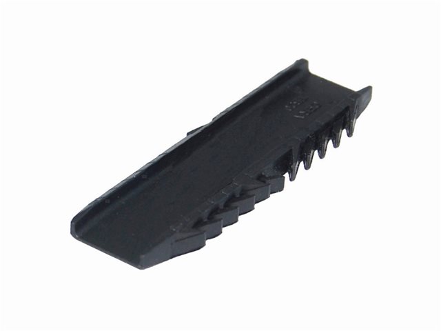 15.5mm Black Plastic Straight Connectors (No Bridge)